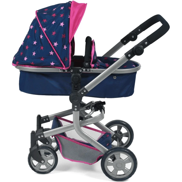 BAYER CHIC 2000 Combi Poppenwagen MIKA Stars Marine 4 BAYER CHIC 2000 Combi Poppenwagen MIKA Stars Marine - Afbeelding 2