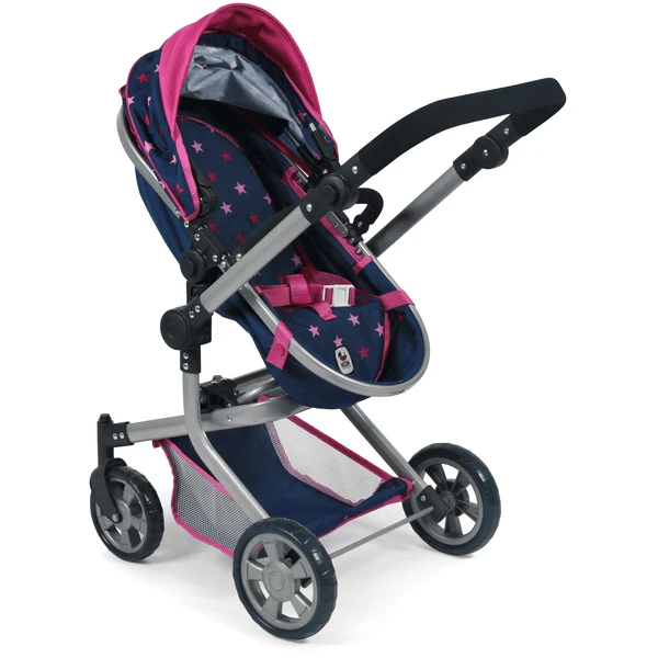 BAYER CHIC 2000 Combi Poppenwagen MIKA Stars Marine 6 BAYER CHIC 2000 Combi Poppenwagen MIKA Stars Marine - Afbeelding 4