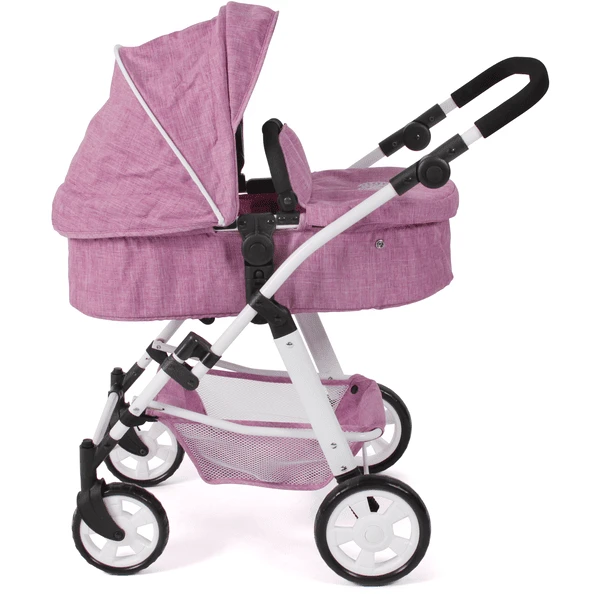 BAYER CHIC 2000 Combi Poppenwagen NELE Jeans Roze 4 BAYER CHIC 2000 Combi Poppenwagen NELE Jeans Roze - Afbeelding 2