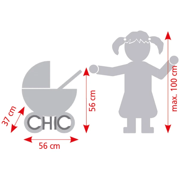 BAYER CHIC 2000 Mini Knuffel Kinderwagen SMARTY Melange Grijs-navy 6 BAYER CHIC 2000 Mini Knuffel Kinderwagen SMARTY Melange Grijs-navy - Afbeelding 4