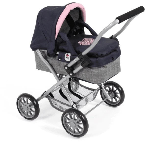 BAYER CHIC 2000 Mini Knuffel Kinderwagen SMARTY Melange Grijs-navy 7 BAYER CHIC 2000 Mini Knuffel Kinderwagen SMARTY Melange Grijs-navy - Afbeelding 5