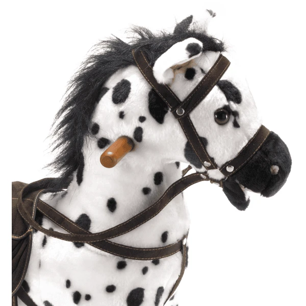 BAYER CHIC 2000 Schommelpaard CARLOTTA Wit Met Zwarte Stippen 4 BAYER CHIC 2000 Schommelpaard CARLOTTA Wit Met Zwarte Stippen - Afbeelding 2