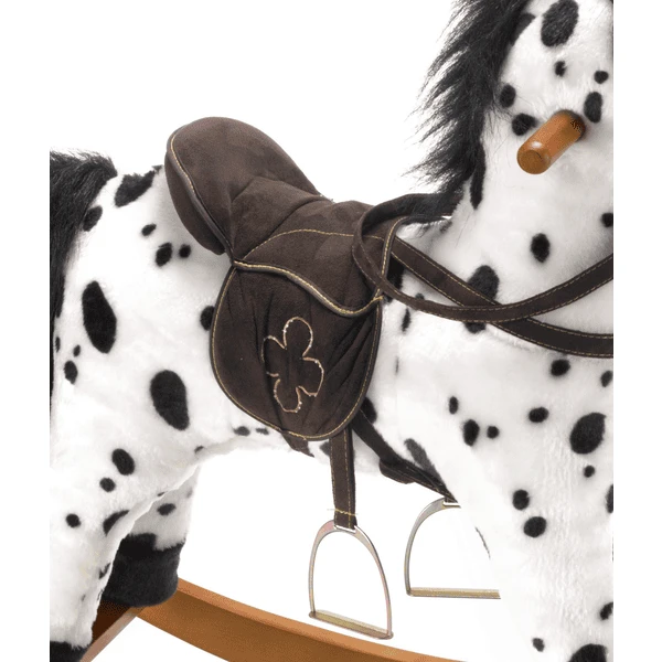 BAYER CHIC 2000 Schommelpaard CARLOTTA Wit Met Zwarte Stippen 6 BAYER CHIC 2000 Schommelpaard CARLOTTA Wit Met Zwarte Stippen - Afbeelding 4