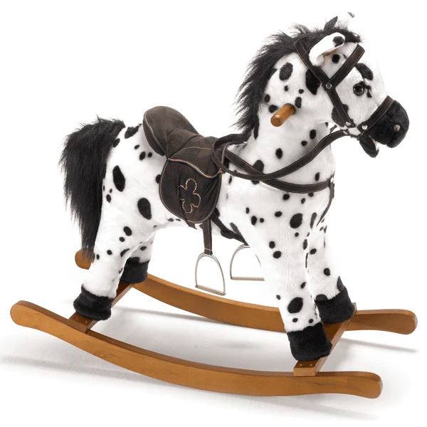 BAYER CHIC 2000 Schommelpaard CARLOTTA Wit Met Zwarte Stippen 7 BAYER CHIC 2000 Schommelpaard CARLOTTA Wit Met Zwarte Stippen - Afbeelding 5