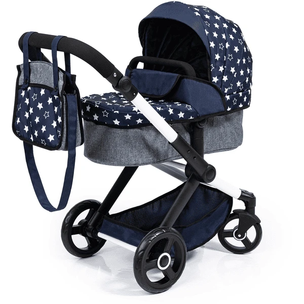Bayer Design Combi Poppenwagen Xeo Blauw Met Sterren 3 Bayer Design Combi Poppenwagen Xeo Blauw Met Sterren