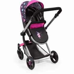 Bayer Design Neo Vario Combi Poppenwagen Zwart, Met Sterren -Pink or blue bayer design neo vario combi poppenwagen zwart met sterren a313419 3
