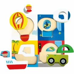Bino 3D Puzzel Hout, Verkeer -Pink or blue bino 3d puzzel hout verkeer a360455 4