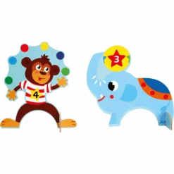 Bino Kinderspel K Rocket Set Van Hout, Circus -Pink or blue bino kinderspel k rocket set van hout circus a360509 2