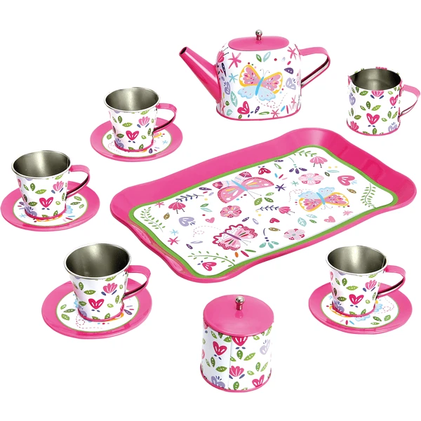 Bino Theeserviesje Voor Kinderen, Roze 4 Bino Theeserviesje Voor Kinderen, Roze - Afbeelding 2