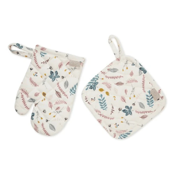 Cam Cam Copenhagen Ovenwant En Pannenlappen Speelset Voor Kinderen - Pressed Leaves Rose 3 Cam Cam Copenhagen Ovenwant En Pannenlappen Speelset Voor Kinderen - Pressed Leaves Rose
