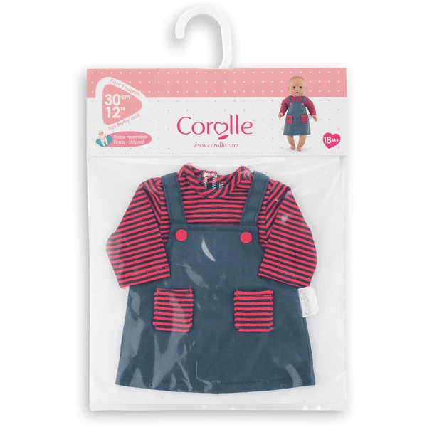 Corolle ® Mon Petit Poupon - Jurk, Gestreept 30 Cm 5 Corolle ® Mon Petit Poupon - Jurk, Gestreept 30 Cm - Afbeelding 3