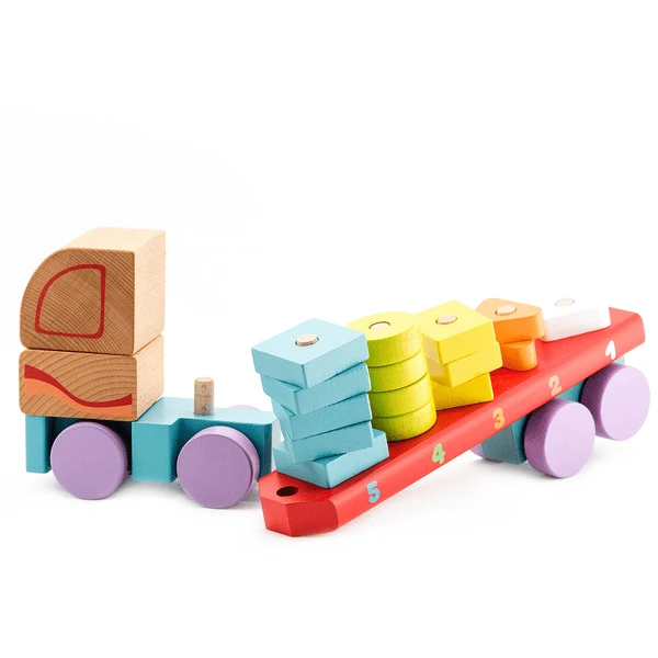 Cubika Toys Houten Speelgoed Vrachtwagen Met Geometrische Figuren LM-13 4 Cubika Toys Houten Speelgoed Vrachtwagen Met Geometrische Figuren LM-13 - Afbeelding 2