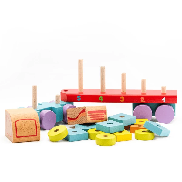 Cubika Toys Houten Speelgoed Vrachtwagen Met Geometrische Figuren LM-13 7 Cubika Toys Houten Speelgoed Vrachtwagen Met Geometrische Figuren LM-13 - Afbeelding 5