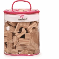 Edushape 30 Houtachtige Bouwstenen 9 Edushape 30 Houtachtige Bouwstenen -Pink or blue edushape 30 houtachtige bouwstenen a394057 2