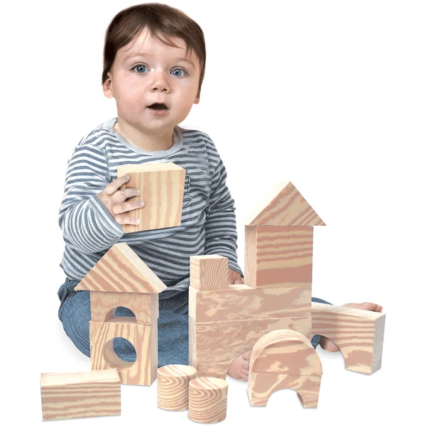 Edushape 30 Houtachtige Bouwstenen 7 Edushape 30 Houtachtige Bouwstenen - Afbeelding 5