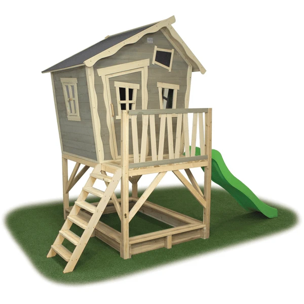 EXIT TOYS EXIT Crooky 500 Houten Speelhuis - Grijsbeige 4 EXIT TOYS EXIT Crooky 500 Houten Speelhuis - Grijsbeige - Afbeelding 2