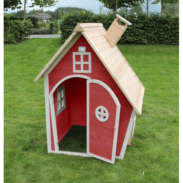 EXIT TOYS EXIT Fantasia 100 Houten Speelhuis - Rood 4 EXIT TOYS EXIT Fantasia 100 Houten Speelhuis - Rood - Afbeelding 2
