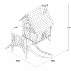 EXIT TOYS EXIT Fantasia 300 Houten Speelhuis - Groen -Pink or blue exit fantasia 300 houten speelhuis groen a248289 3