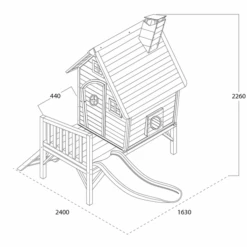 EXIT TOYS EXIT Fantasia 300 Houten Speelhuis - Rood -Pink or blue exit fantasia 300 houten speelhuis rood a248291 2