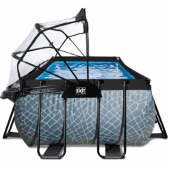 EXIT TOYS EXIT Frame Pool 4x2x1,22m (12v Sand Filter) - Grijs + Zonnedak 11 EXIT TOYS EXIT Frame Pool 4x2x1,22m (12v Sand Filter) - Grijs + Zonnedak -Pink or blue exit frame pool 4x2x1 22m 12v sand filter grijs zonnedak a305964 4