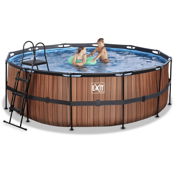 EXIT TOYS EXIT Frame Pool ø427x122cm (12v Patroonfilterpomp) - Houtlook 7 EXIT TOYS EXIT Frame Pool ø427x122cm (12v Patroonfilterpomp) - Houtlook - Afbeelding 5