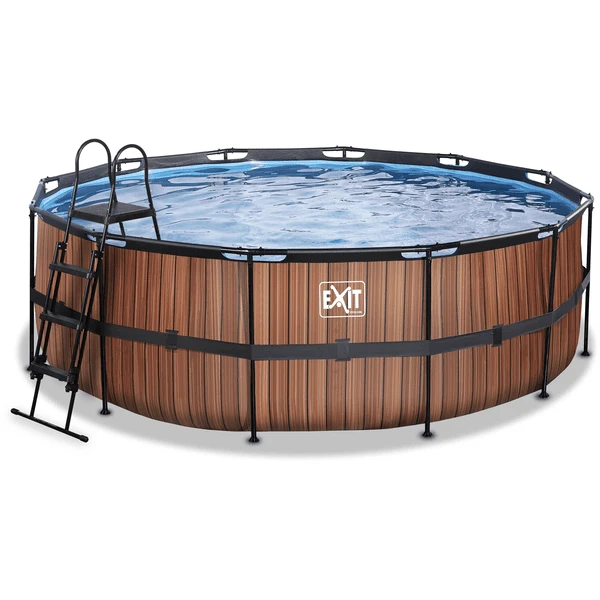EXIT TOYS EXIT Frame Pool ø427x122cm (12v Patroonfilterpomp) - Houtlook 3 EXIT TOYS EXIT Frame Pool ø427x122cm (12v Patroonfilterpomp) - Houtlook
