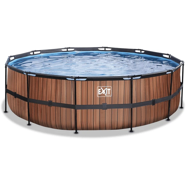 EXIT TOYS EXIT Frame Pool ø488x122cm (12v Sand Filter) - Houtlook 4 EXIT TOYS EXIT Frame Pool ø488x122cm (12v Sand Filter) - Houtlook - Afbeelding 2