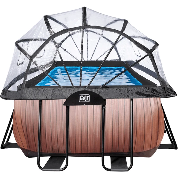 EXIT TOYS EXIT Frame Zwembad 4x2x1,22m (12v Sand Filter) - Houtoptiek + Zonnedak + Warmtepomp 6 EXIT TOYS EXIT Frame Zwembad 4x2x1,22m (12v Sand Filter) - Houtoptiek + Zonnedak + Warmtepomp - Afbeelding 4