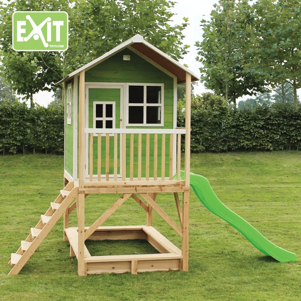 EXIT TOYS EXIT Loft 500 Houten Speelhuis - Groen 4 EXIT TOYS EXIT Loft 500 Houten Speelhuis - Groen - Afbeelding 2