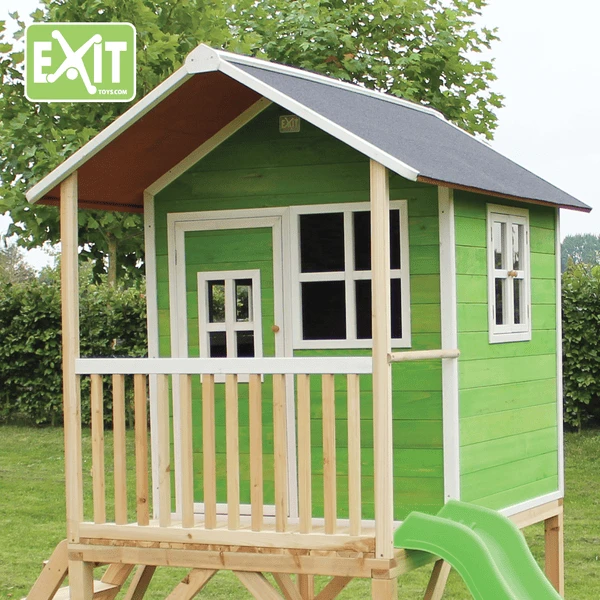 EXIT TOYS EXIT Loft 500 Houten Speelhuis - Groen 6 EXIT TOYS EXIT Loft 500 Houten Speelhuis - Groen - Afbeelding 4