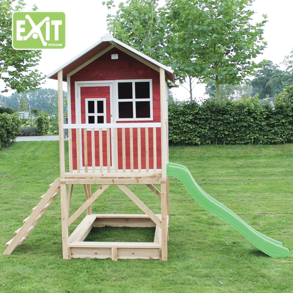 EXIT TOYS EXIT Loft 500 Houten Speelhuis - Rood 5 EXIT TOYS EXIT Loft 500 Houten Speelhuis - Rood - Afbeelding 3