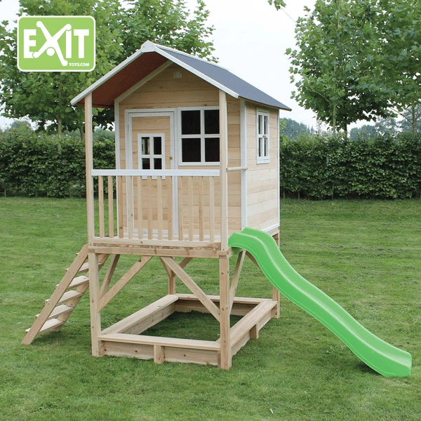 EXIT TOYS EXIT Loft 550 Houten Speelhuis - Naturel 4 EXIT TOYS EXIT Loft 550 Houten Speelhuis - Naturel - Afbeelding 2