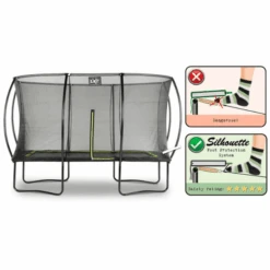 EXIT TOYS EXIT Silhouette Trampoline 244x366cm - Zwart 11 EXIT TOYS EXIT Silhouette Trampoline 244x366cm - Zwart -Pink or blue exit silhouette trampoline 244x366cm zwart a251458 4
