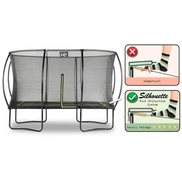 EXIT TOYS EXIT Silhouette Trampoline 244x366cm - Zwart 7 EXIT TOYS EXIT Silhouette Trampoline 244x366cm - Zwart - Afbeelding 5