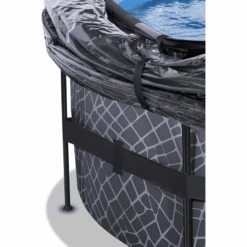 EXIT TOYS EXIT Stone Zwembad ø450x122cm Met Afdekking, Sand Filter En Warmtepomp, Grijs -Pink or blue exit stone zwembad o450x122cm met afdekking sand filter en warmtepomp grijs a294639 4