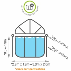EXIT TOYS EXIT Zwembad Zonnescherm 300 X 200 Cm 10 EXIT TOYS EXIT Zwembad Zonnescherm 300 X 200 Cm -Pink or blue exit zwembad zonnescherm 300 x 200 cm a308177 3