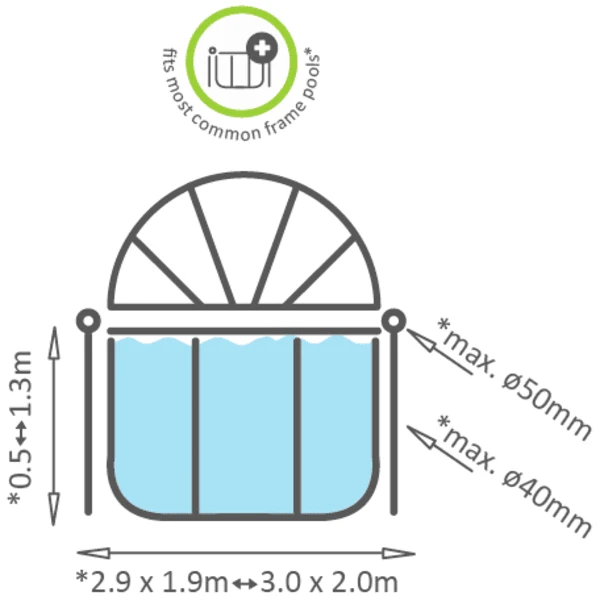 EXIT TOYS EXIT Zwembadafdekking 300x200cm 5 EXIT TOYS EXIT Zwembadafdekking 300x200cm - Afbeelding 3