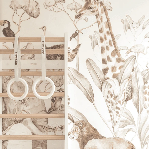 Fitwood ULPU MINI Turnringen, Berken Wit Gewaxt - Witte Bandjes 6 Fitwood ULPU MINI Turnringen, Berken Wit Gewaxt - Witte Bandjes - Afbeelding 4