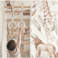 Fitwood ULPU MINI Turnringen, Berken Wit Gewaxt - Zwarte Banden -Pink or blue fitwood ulpu mini turnringen berken wit gewaxt zwarte banden a377289 2