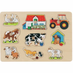Goki Puzzel Boerderij I 9 Delen -Pink or blue goki puzzel boerderij i 9 delen a263965 1