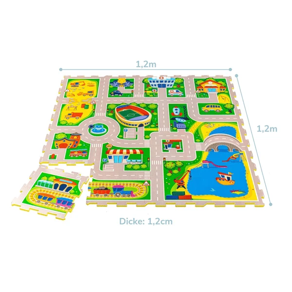 Hakuna Matte Puzzelmat - Stad (120 X 120 Cm) 6 Hakuna Matte Puzzelmat - Stad (120 X 120 Cm) - Afbeelding 4