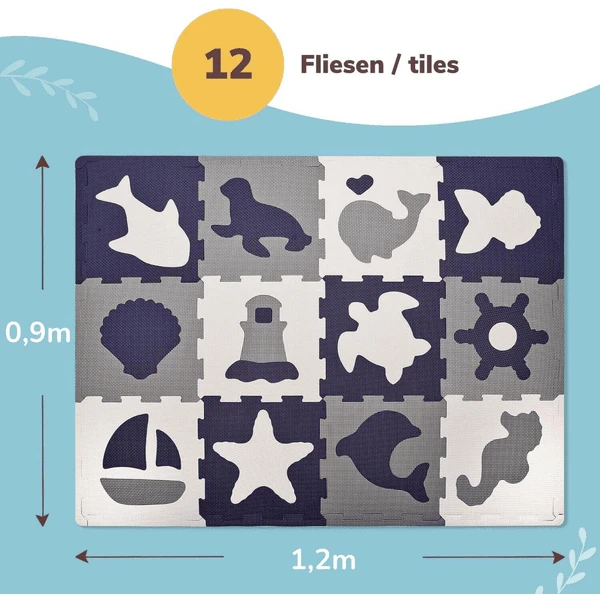 Hakuna Matte Puzzelmat - Zeewereld (120 X 90 Cm) 4 Hakuna Matte Puzzelmat - Zeewereld (120 X 90 Cm) - Afbeelding 2