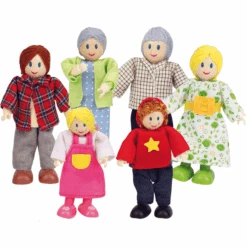 HAPE Poppenfamilie - Blanke Huidskleur 6delig