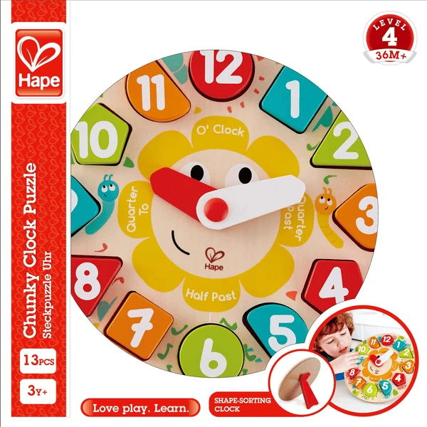 Hape Puzzel Klok 3 Hape Puzzel Klok