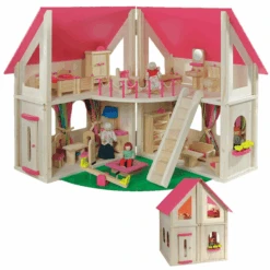 Howa® Poppenhuis Opvouwbaar Incl. Accessoires -Pink or blue howa poppenhuis opvouwbaar incl accessoires a260254 2