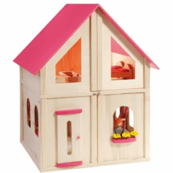Howa® Poppenhuis Opvouwbaar Incl. Accessoires -Pink or blue howa poppenhuis opvouwbaar incl accessoires a260254 4
