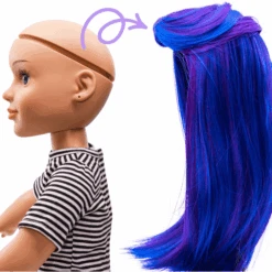 I'M A GIRLY Blauwe Lange Pruik -Pink or blue im a girly blauwe lange pruik a315126 4