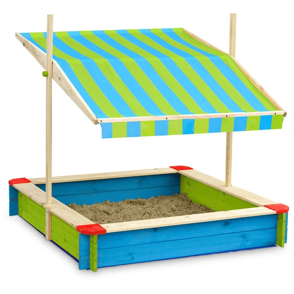 John® Zandbak Gekleurd Met Dak Groen/blauw 3 John® Zandbak Gekleurd Met Dak Groen/blauw