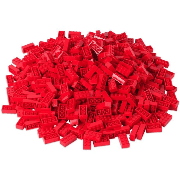 Katara Bouwstenen - 520 Stuks Met Doos En Grondplaat, Rood 7 Katara Bouwstenen - 520 Stuks Met Doos En Grondplaat, Rood - Afbeelding 5