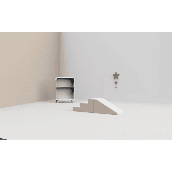 KIDKII Trap En Glijbaan Kunstleer Crème 6 KIDKII Trap En Glijbaan Kunstleer Crème - Afbeelding 4